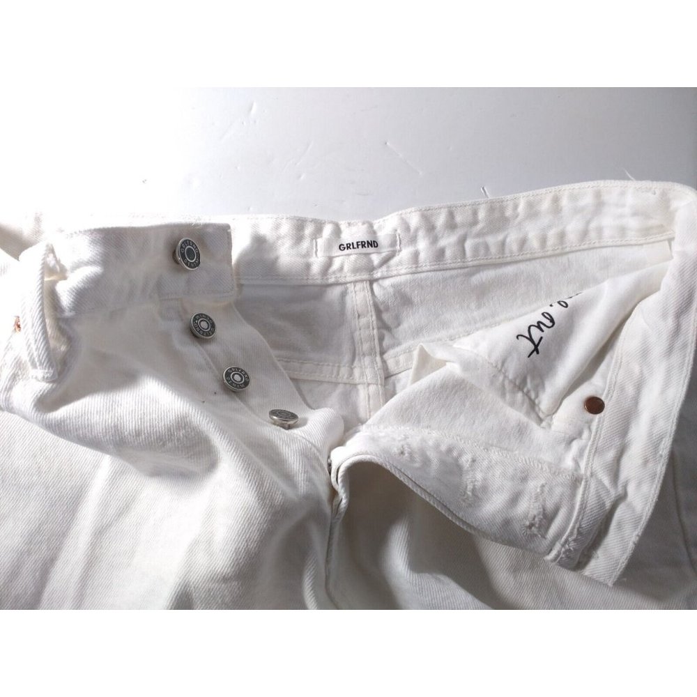 GRLFRND Jourdan Jean Shorts Button Fly Size 29 White Mustang - Picture 3 of 6